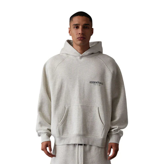 SUDADERA ESSENTIAL GRIS CLARO
