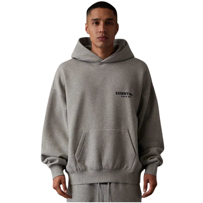 SUDADERA ESSENTIALS GRIS FUERTE